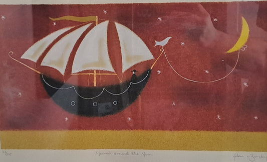 ADAM BARSBY Signed Limited Edition Print "Mooned around the moon" 167/275