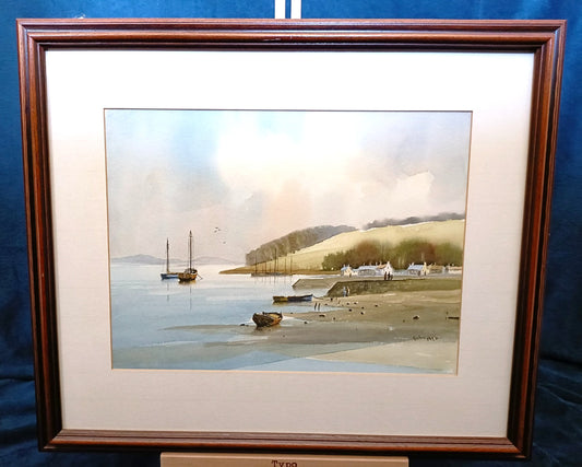 RAYMOND WITCHARD Original Watercolour Painting Welsh Coastal Scene