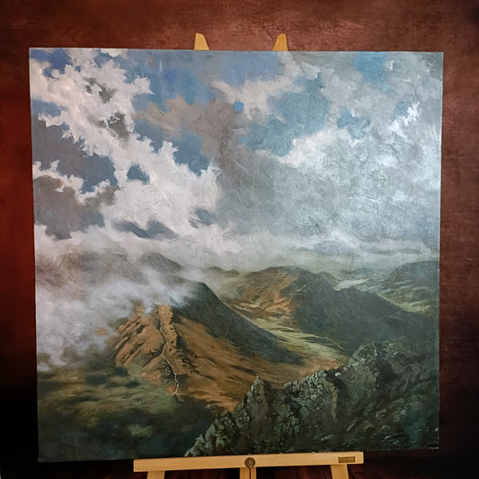 Large Landscape Oil on Canvas "Lake District"