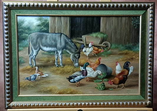 CARL WHITFIELD (b.1958 ) Signed Original Oil Painting Farm Animals