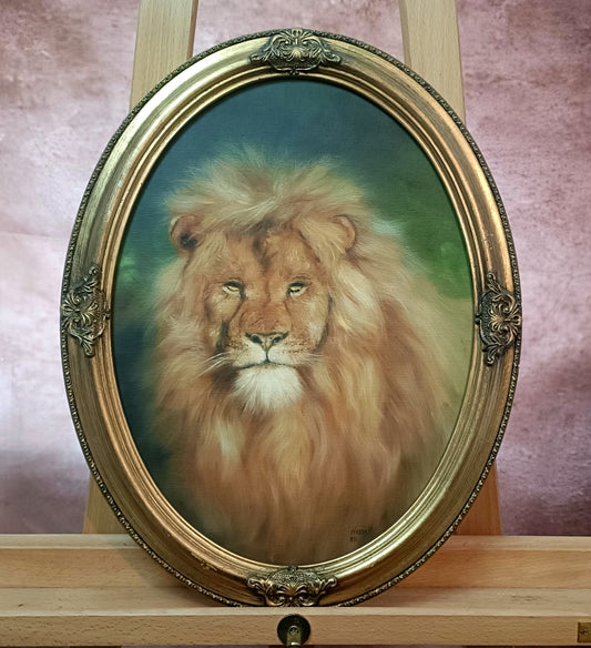 JOHN HASSALL (1944-2020) Original Oval Animal Oil Paintings