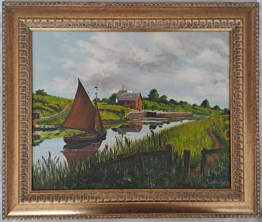 JOHN CORBRIDGE Original Oil on Board "Calamanco Lock"