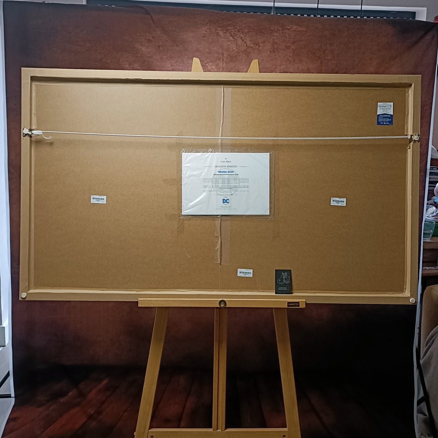 ALEX ROSS Framed Signed Limited Edition Print - "Original Seven" 43/195