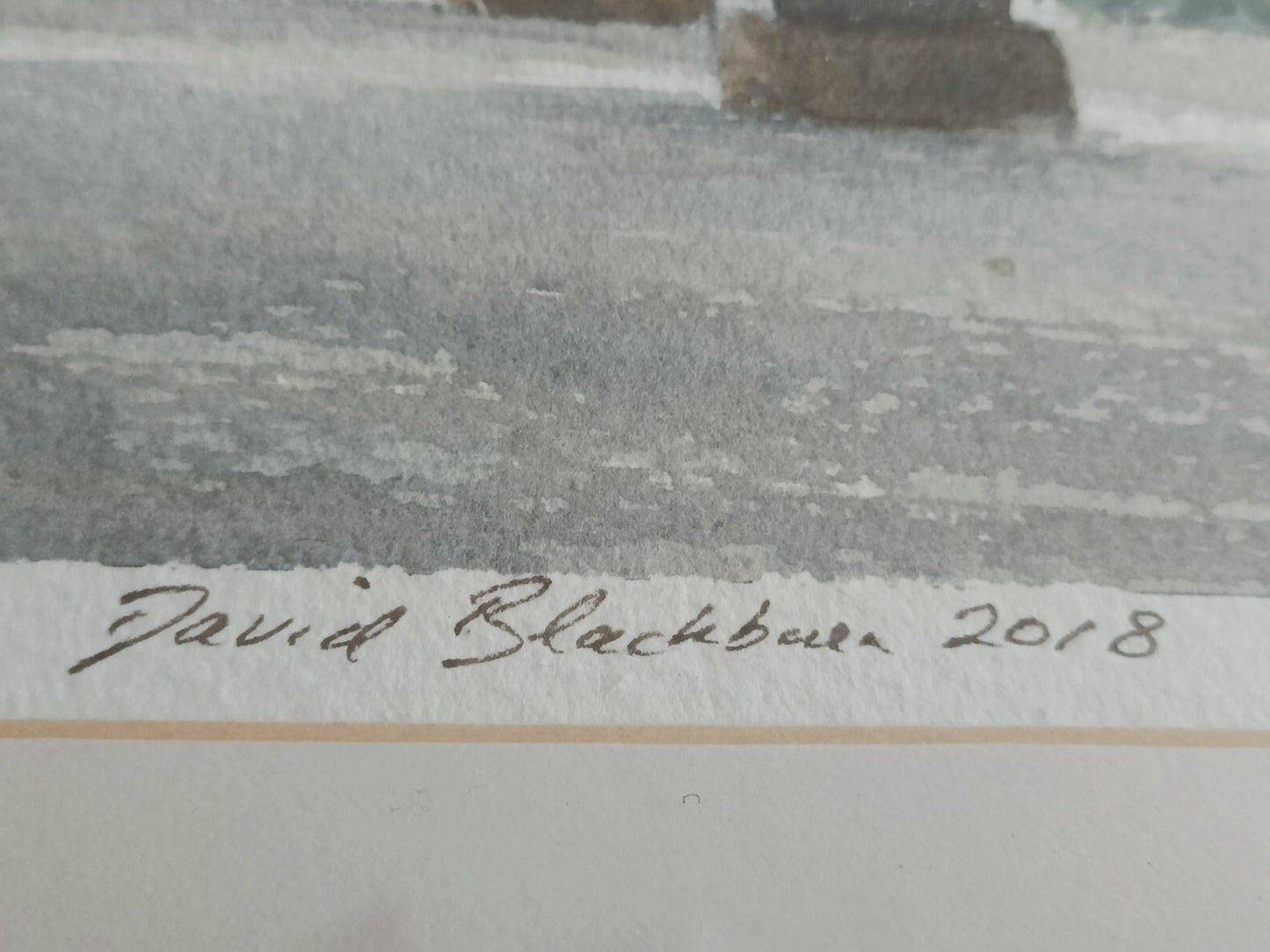 DAVID BLACKBURN Original Watercolour Painting Bassoues - Gers