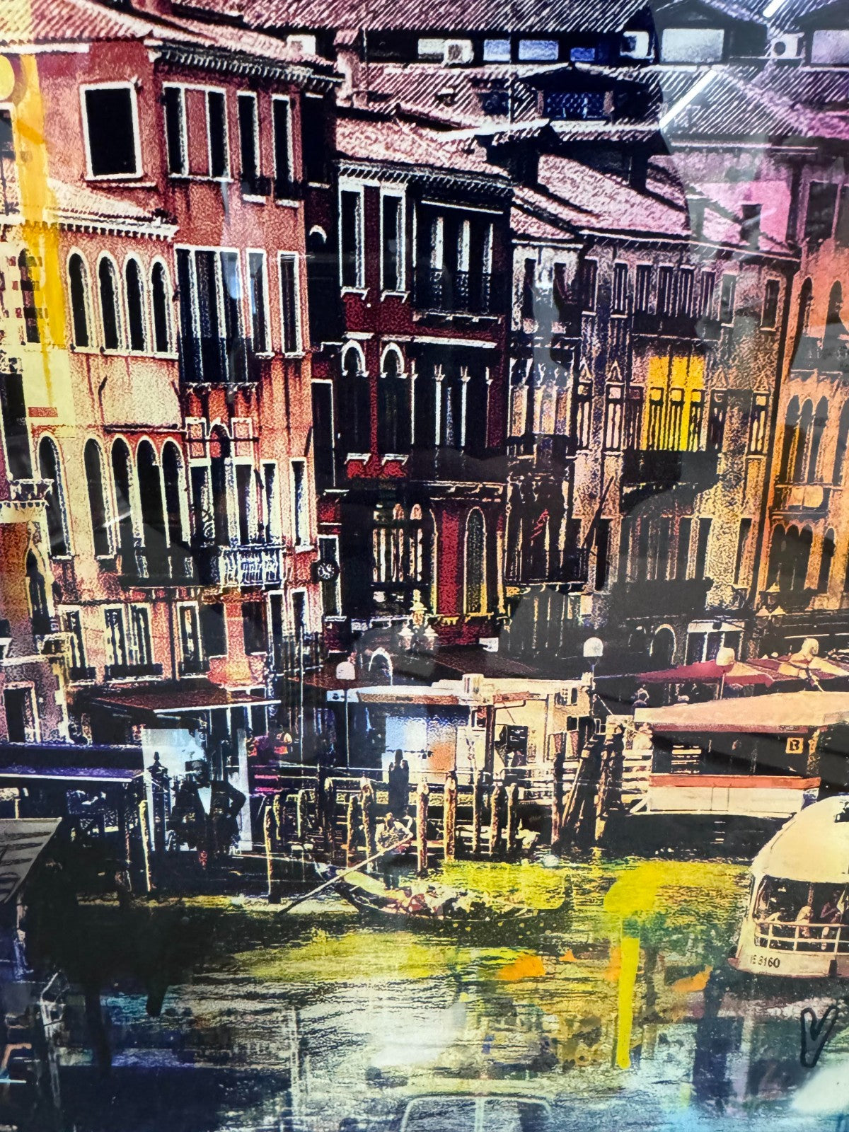 PACO RAPHAEL Framed, Signed Original Mixed Media "Bella Venezia"