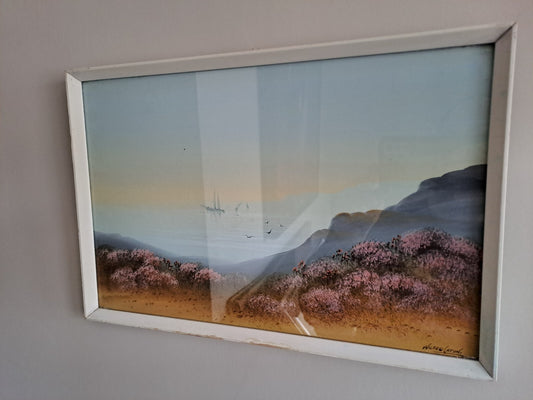 WILFRED CATON Signed Original Gouache Watercolour Heather Landscape