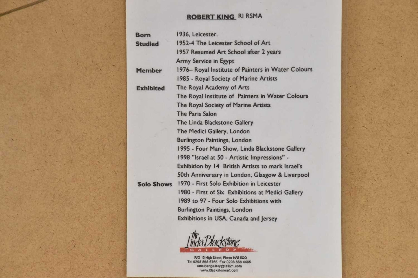 ROBERT KING (b1936)RI RSMA Original Watercolour Painting "Morning Light, Venice"