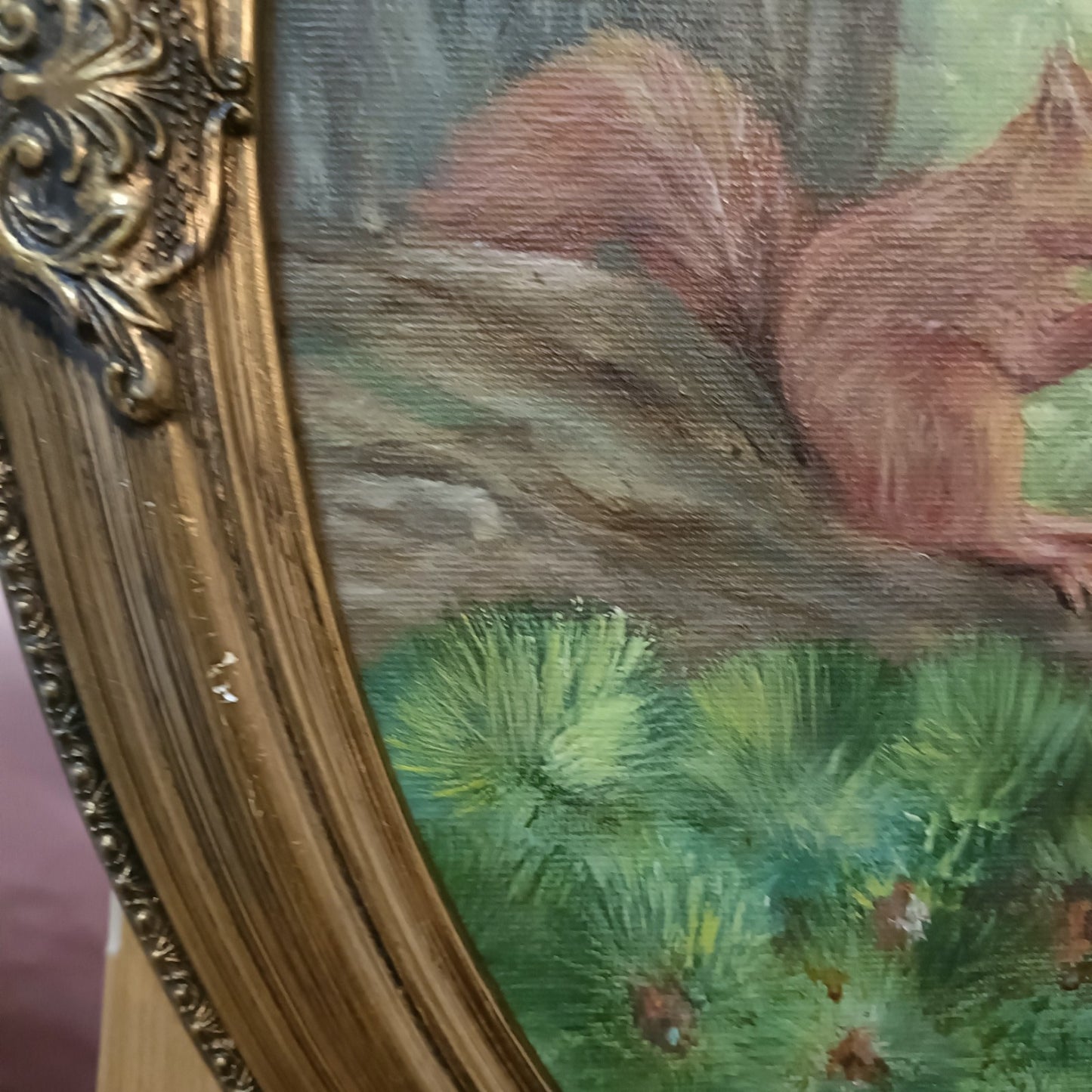 JOHN HASSALL (1944-2020) Original Oval Animal Oil Paintings