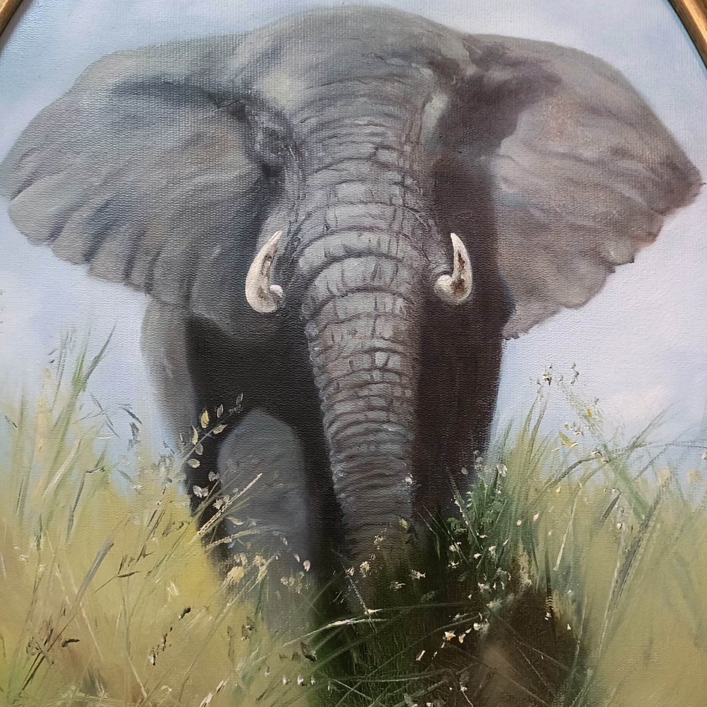 JOHN HASSALL (1944-2020) Original Oval Animal Oil Paintings
