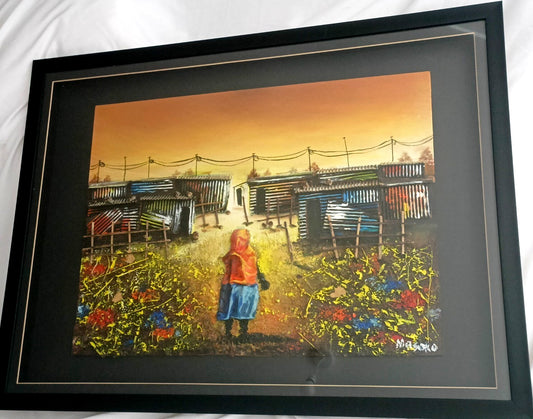MASOKO Original Mixed Media 3d South African Township art