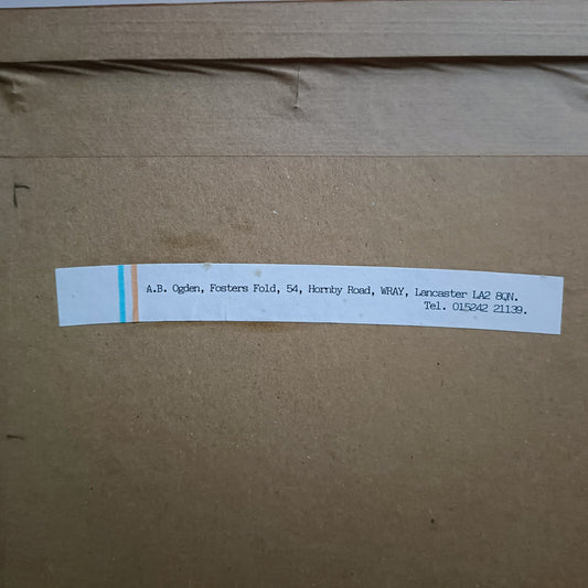 ALBERT B. OGDEN Original Oil Nude Pastel "Figure on Red Couch 1"