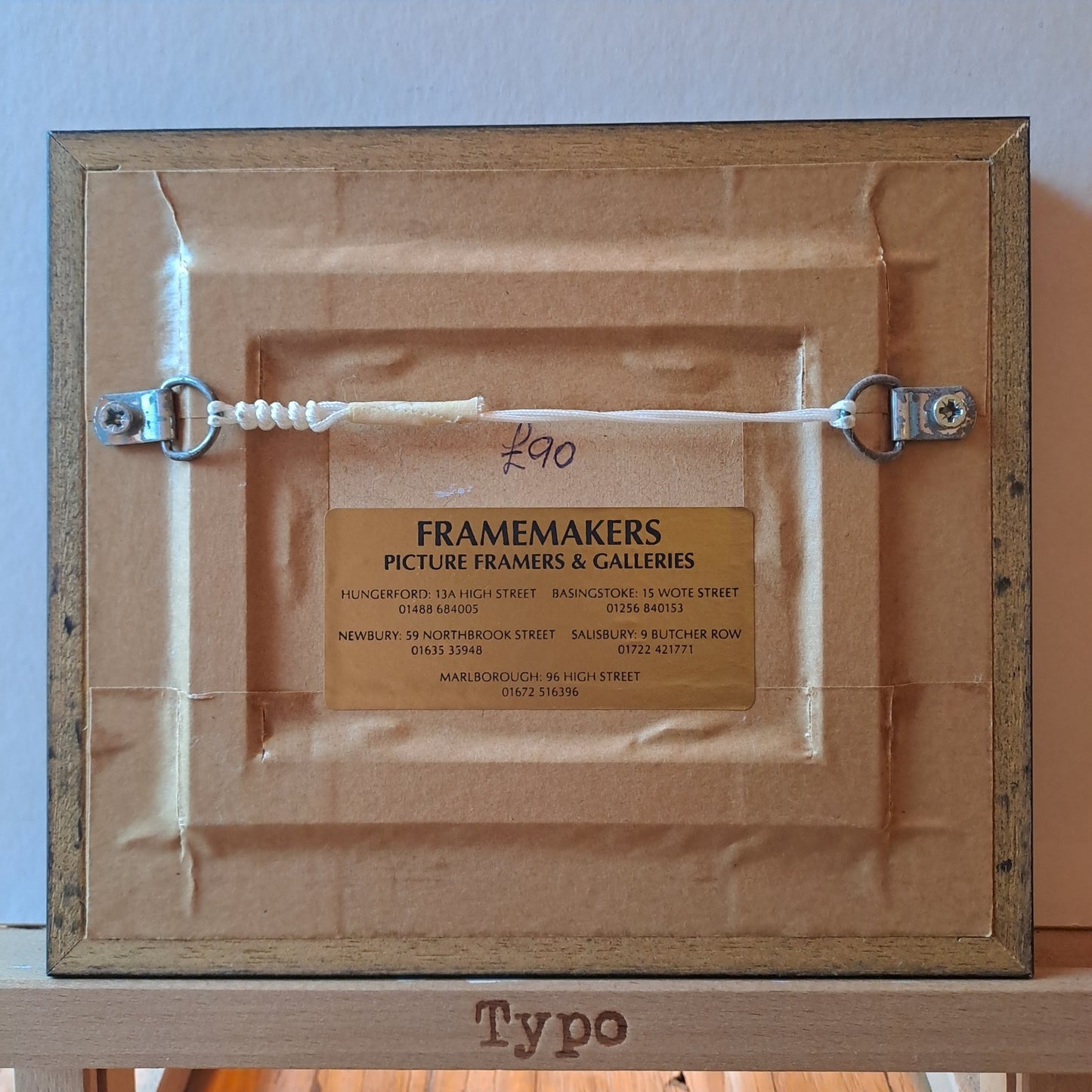 MARY SHAW Framed Original Miniature Oil Painting Poppies and Church