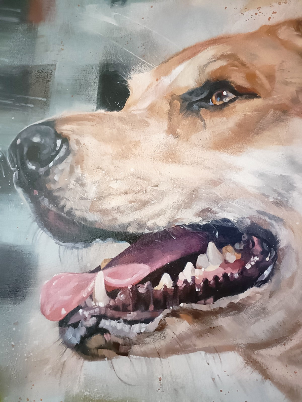 DEBBIE BOON Large Original Oil on Canvas "Beagle Harrier"