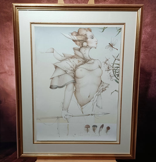 MICHAEL PARKES (B.1944) Artist Proof Fingerprinted & Signed 4/25 "Stalking"
