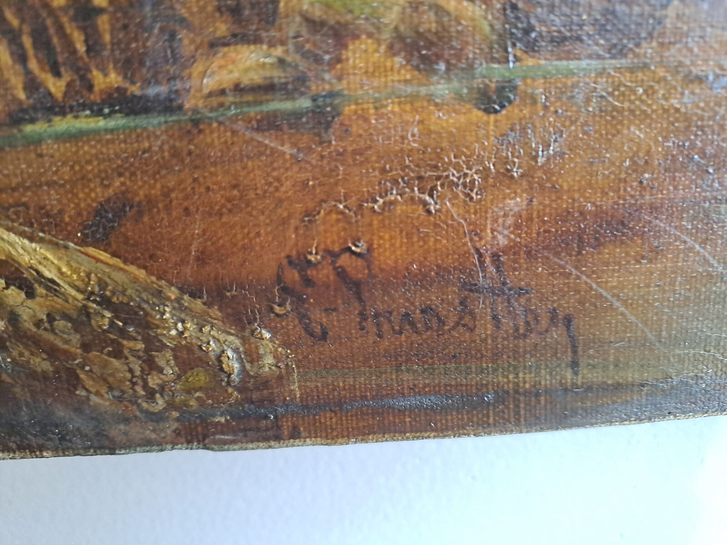 EDWARD PRIESTLEY 19th Century Original Oil Painting "Glen Meay" Isle of Man