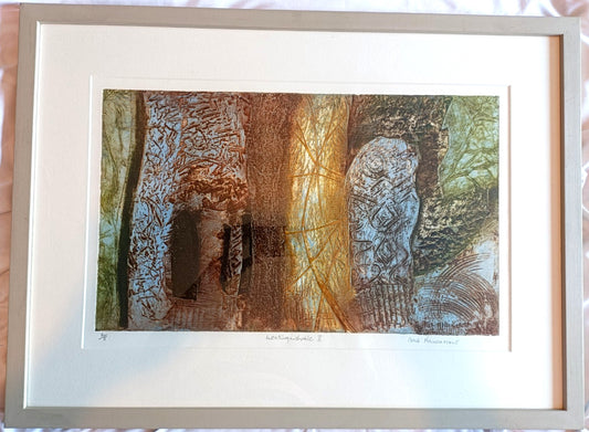 CELIA NANCARROW Original Collagraph "Inextinguishable II" 2/5