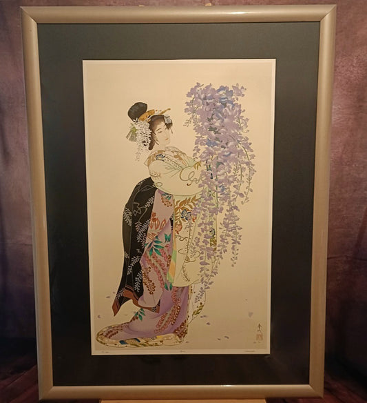 MORITA HARUYO (b. 1945) Large Signed Limited Edition Silkscreen "Okuni" 191/200