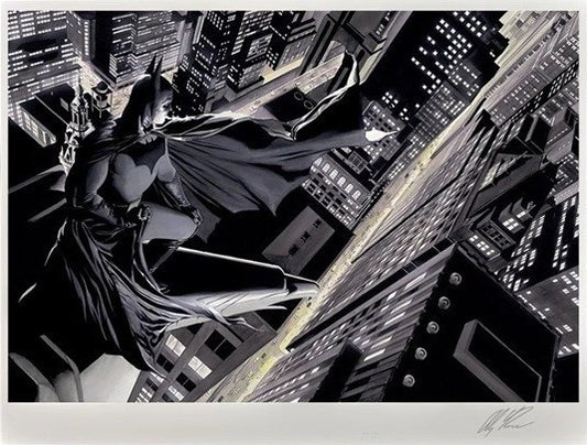 ALEX ROSS Signed Framed Limited Edition Print Batman: Knight Over Gotham 165/195