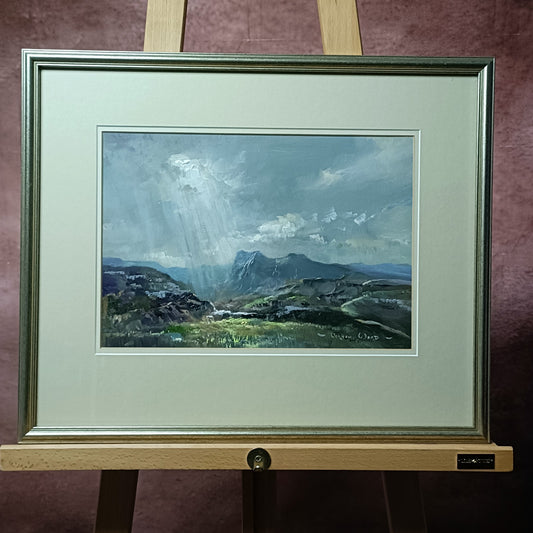 VERNON DE BEAUVOIR WARD Original Oil Painting Cumbrian Mountain Scene