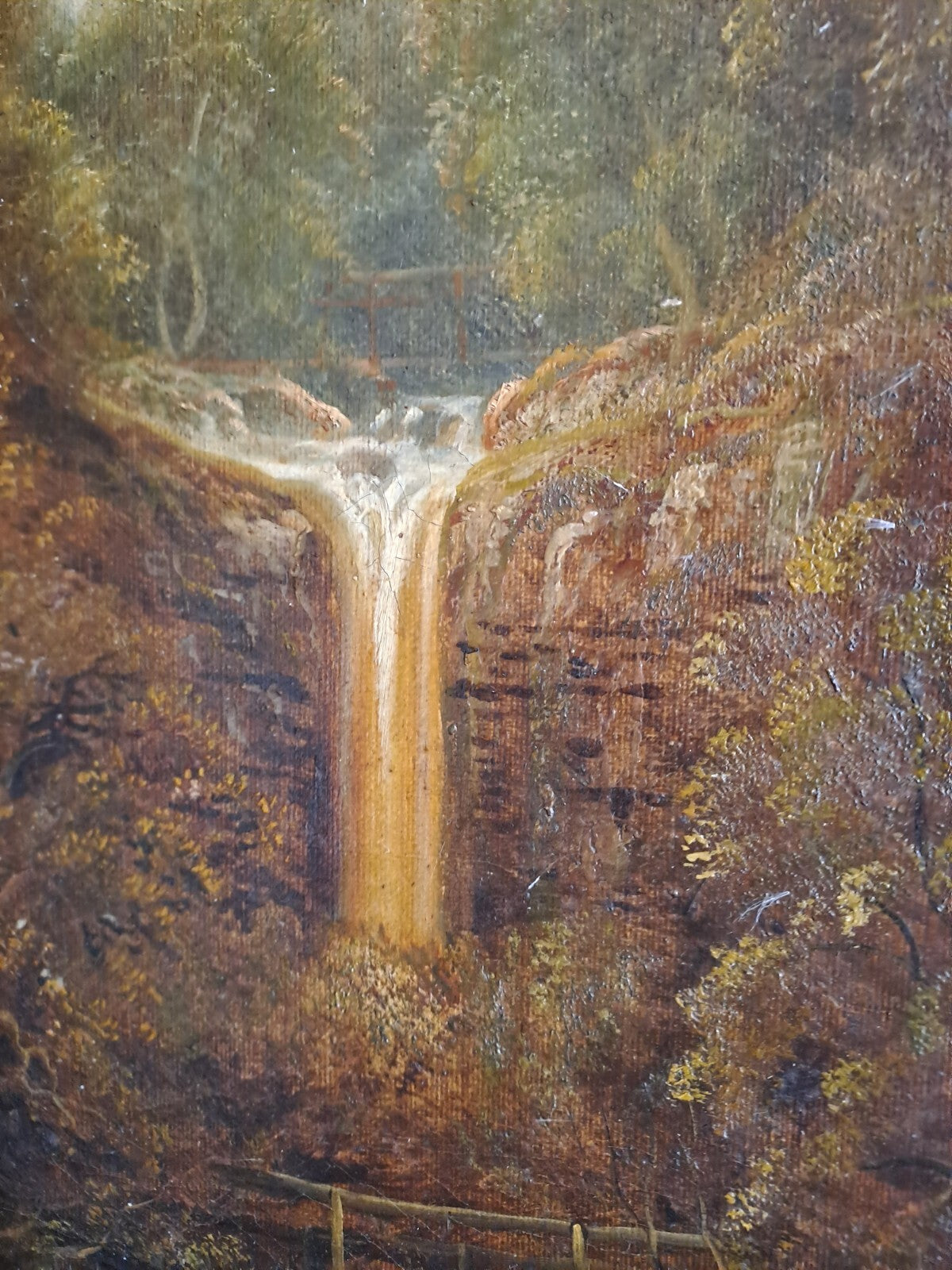 EDWARD PRIESTLEY 19th Century Original Oil Painting "Dhoon Glen" Isle of Man