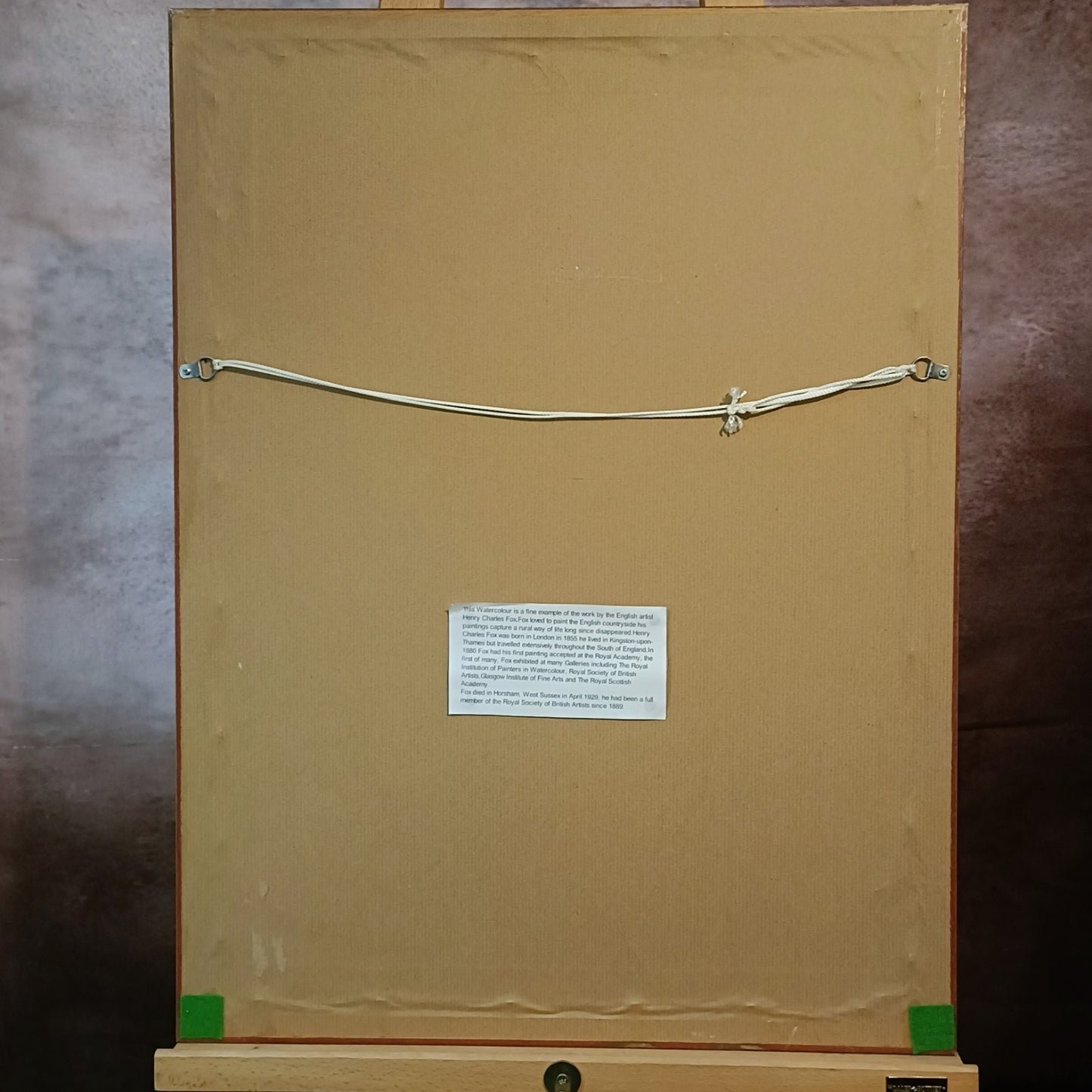 HENRY CHARLES FOX RBA (1860-1929) Signed Large Watercolour Shepherd with Sheep