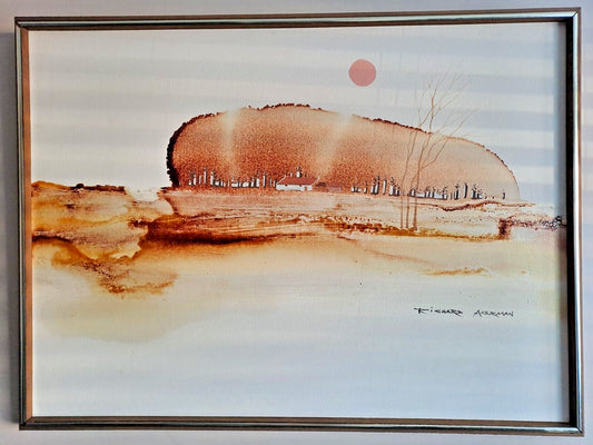 RICHARD AKERMAN Original Oil on Canvas Cottage Landscape