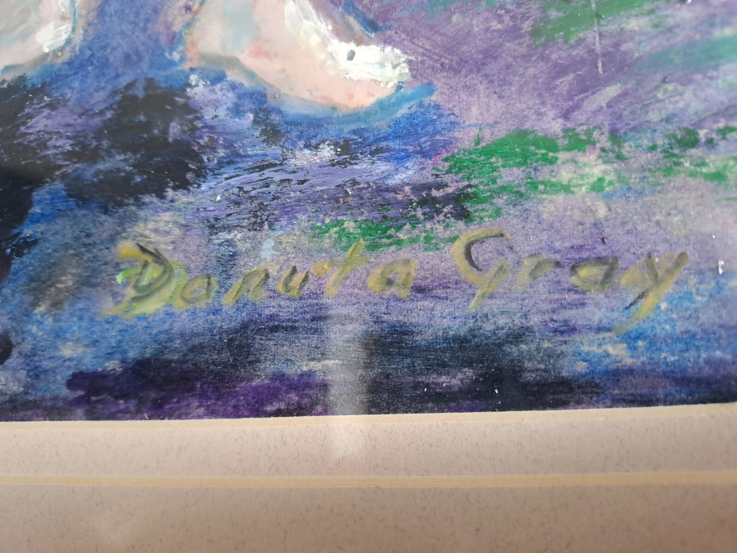 DANUTA GRAY Oil Pastel Painting "Odette's Anguish" - Ballet