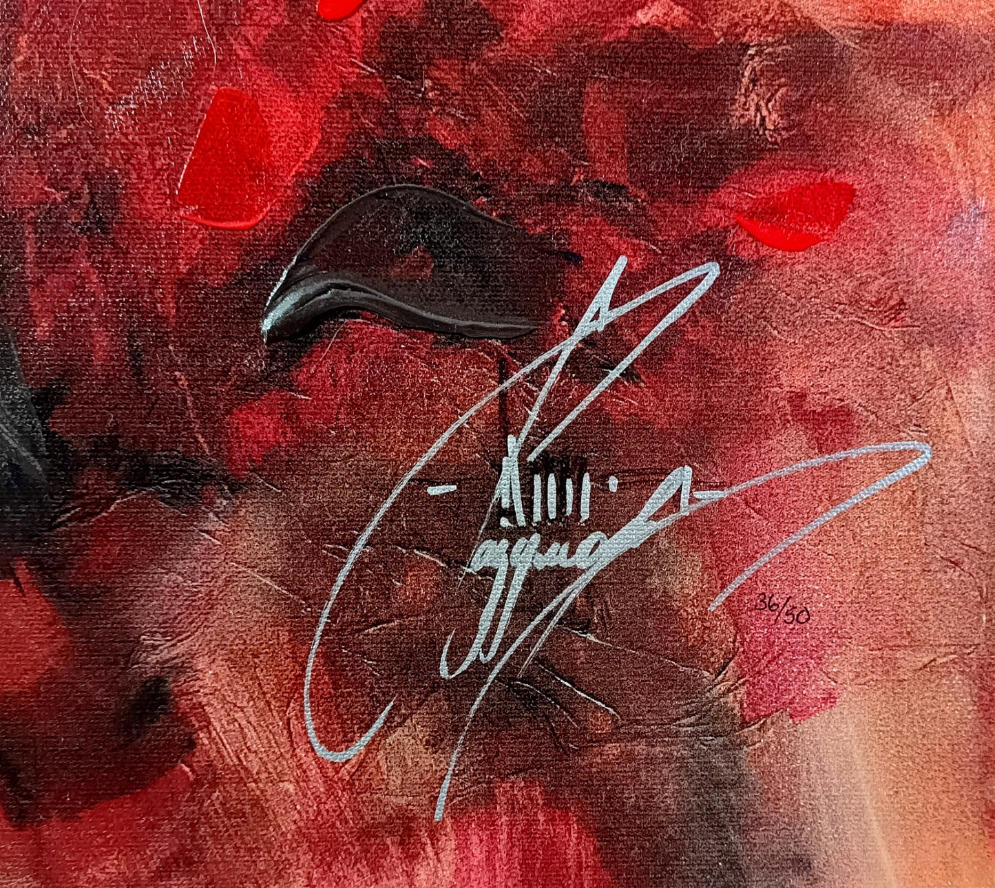 ANNA RAZUMOVSKAYA Hand Embellished Limited Edition Print "Red Passion I" 36/50