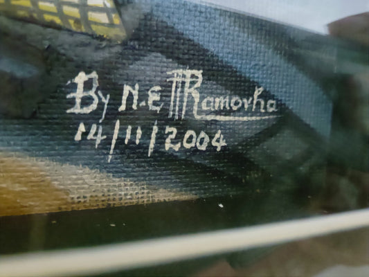 NTSIENI EDSON RAMOVHA Original Unique 3d Diorama African art, Nelson Mandela Bridge, Johannnesburg, South Africa