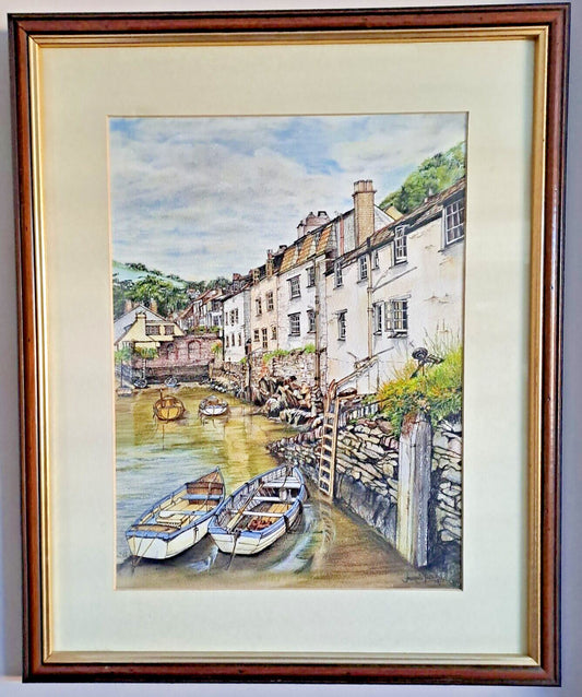 JACQUI TALBOT - Original Watercolour- "Polperro", Cornwall
