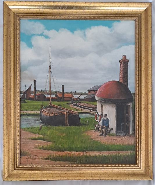 JOHN CORBRIDGE Original Oil on Board "The old Flatman"