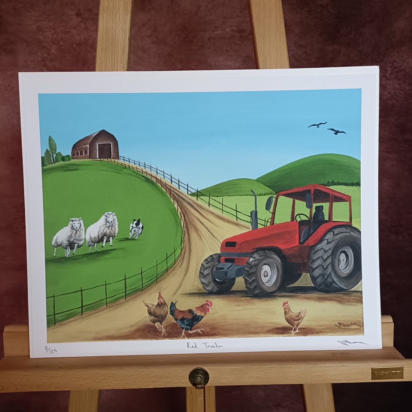 Signed Limited Edition Print "Red Tractor"