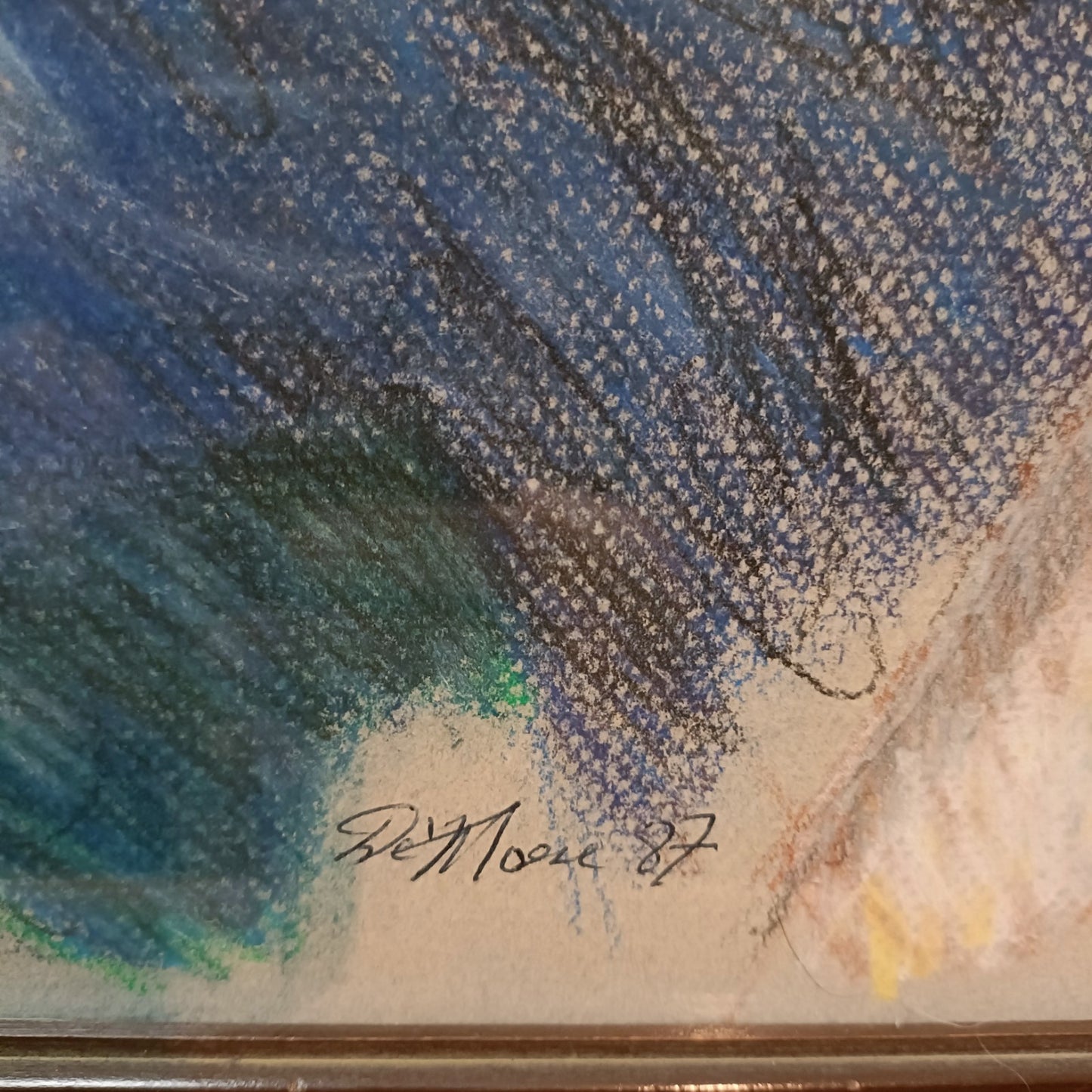 BARRY DE MORE (1948 - 2023) Signed Original Pastel Drawing "The Austrian man"
