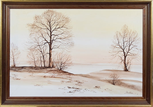 FULLER Original Monochrome Oil on Canvas Landscape