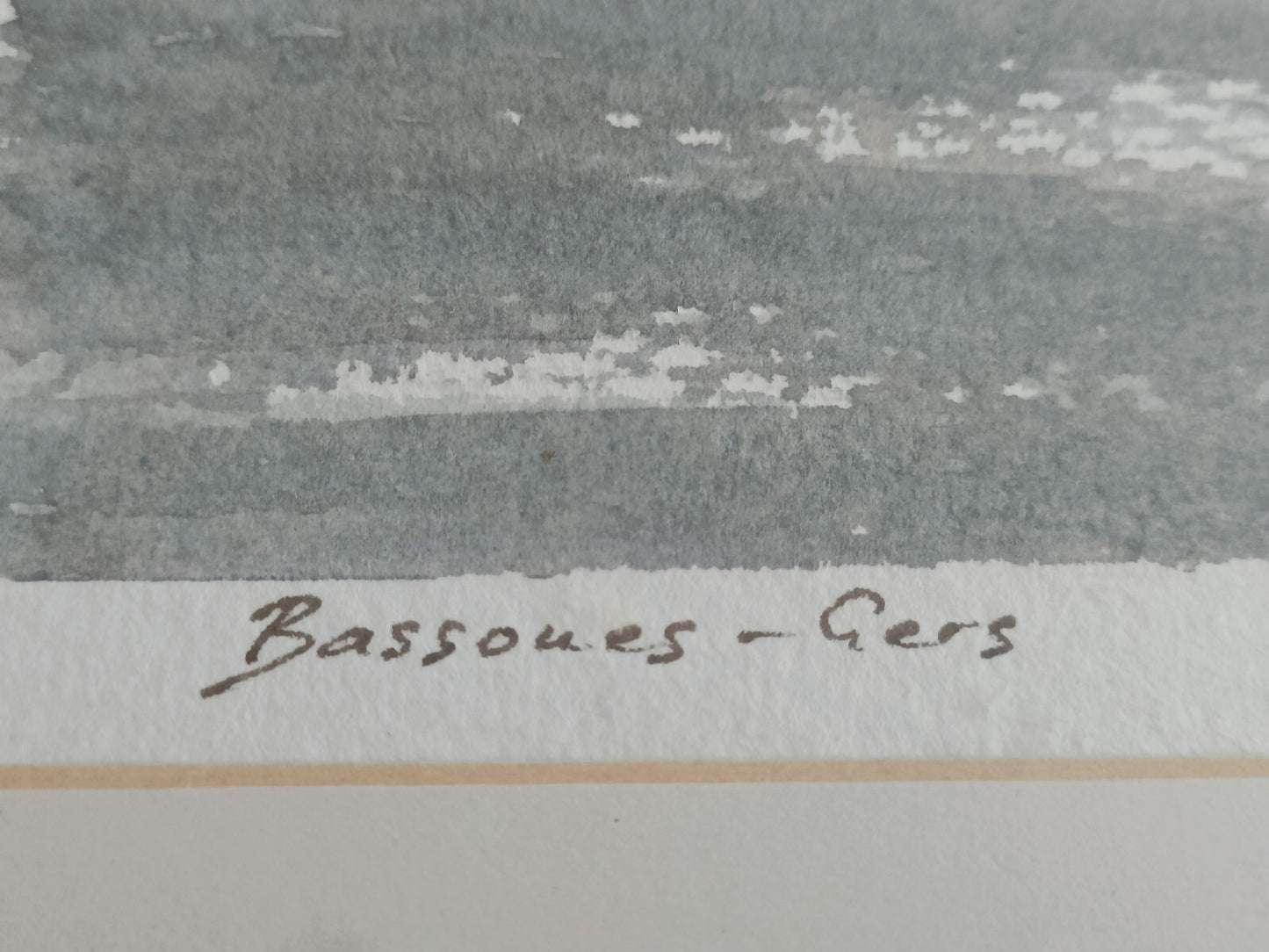DAVID BLACKBURN Original Watercolour Painting Bassoues - Gers