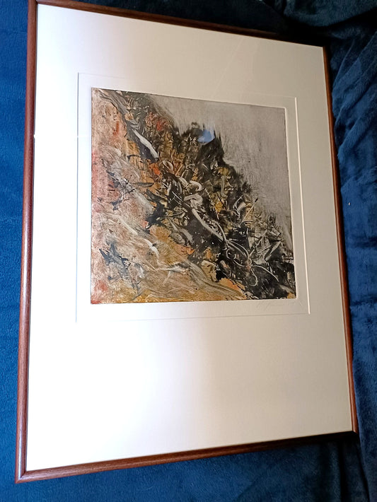 MARK FRANCIS Signed Original Abstract Monoprint - Black - Untitled