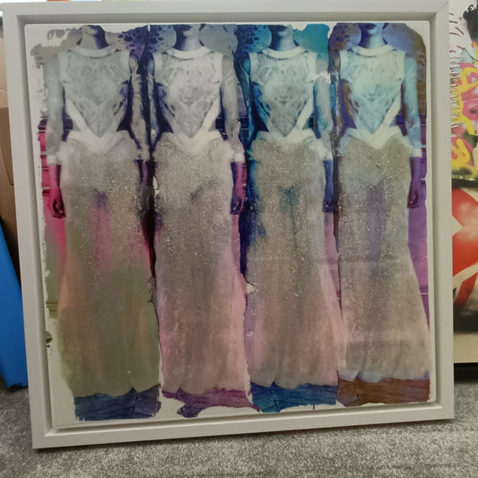 PEZHMAN Original Mixed Media on Canvas "BOUDOIR REFLECTIONS I"