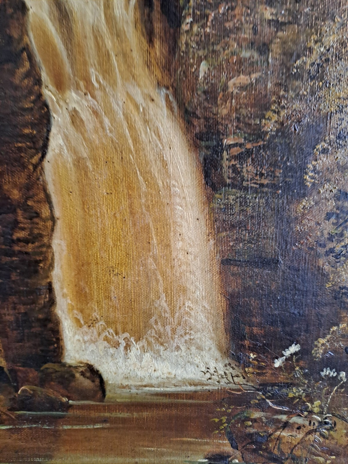 EDWARD PRIESTLEY 19th Century Original Oil Painting "Glen Meay" Isle of Man