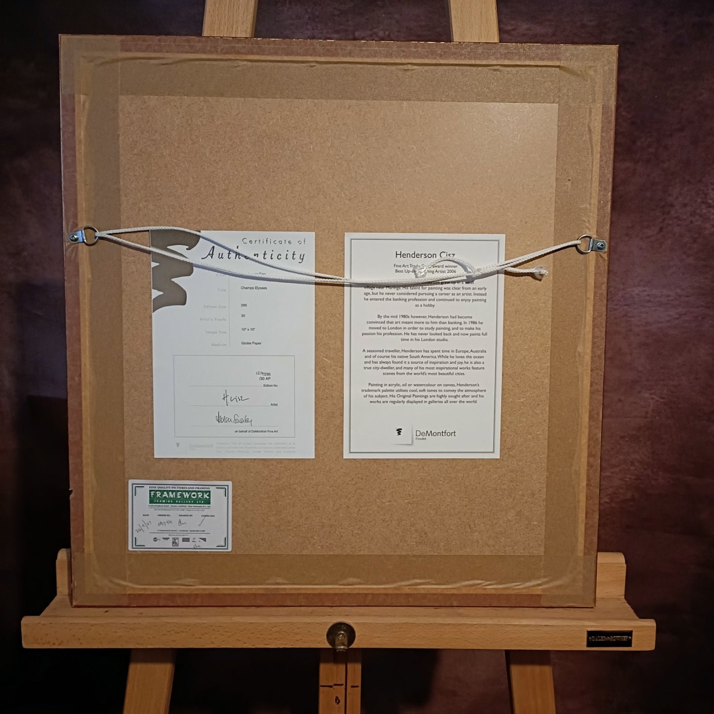 HENDERSON CISZ Signed Limited Edition Print "Champs Elysees" 124/295