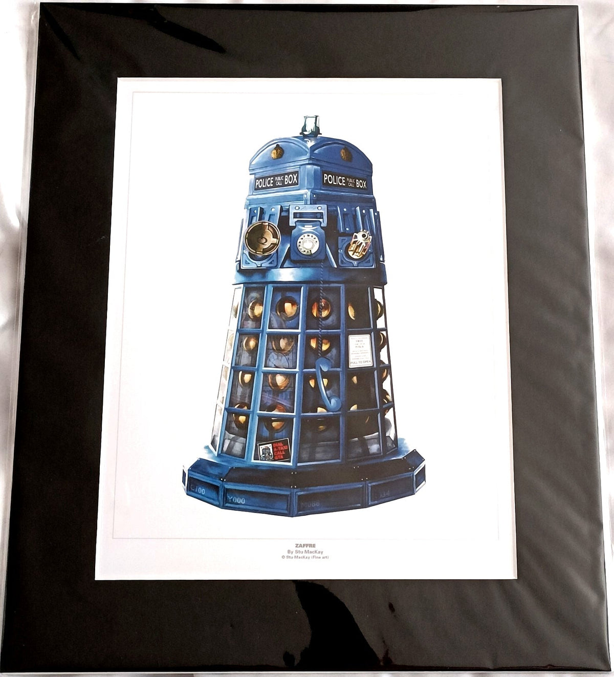 STU MACKAY Dalek art. Reworked "Phone Hacked" "Zaffre" - Curated Treasures