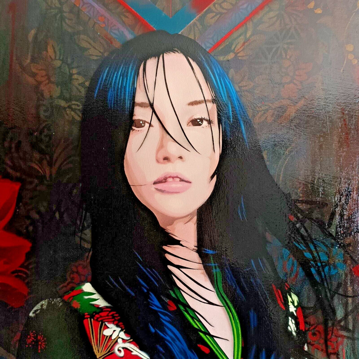 TROIKA Original Mixed Media on Canvas, "Authentic" - Curated Treasures