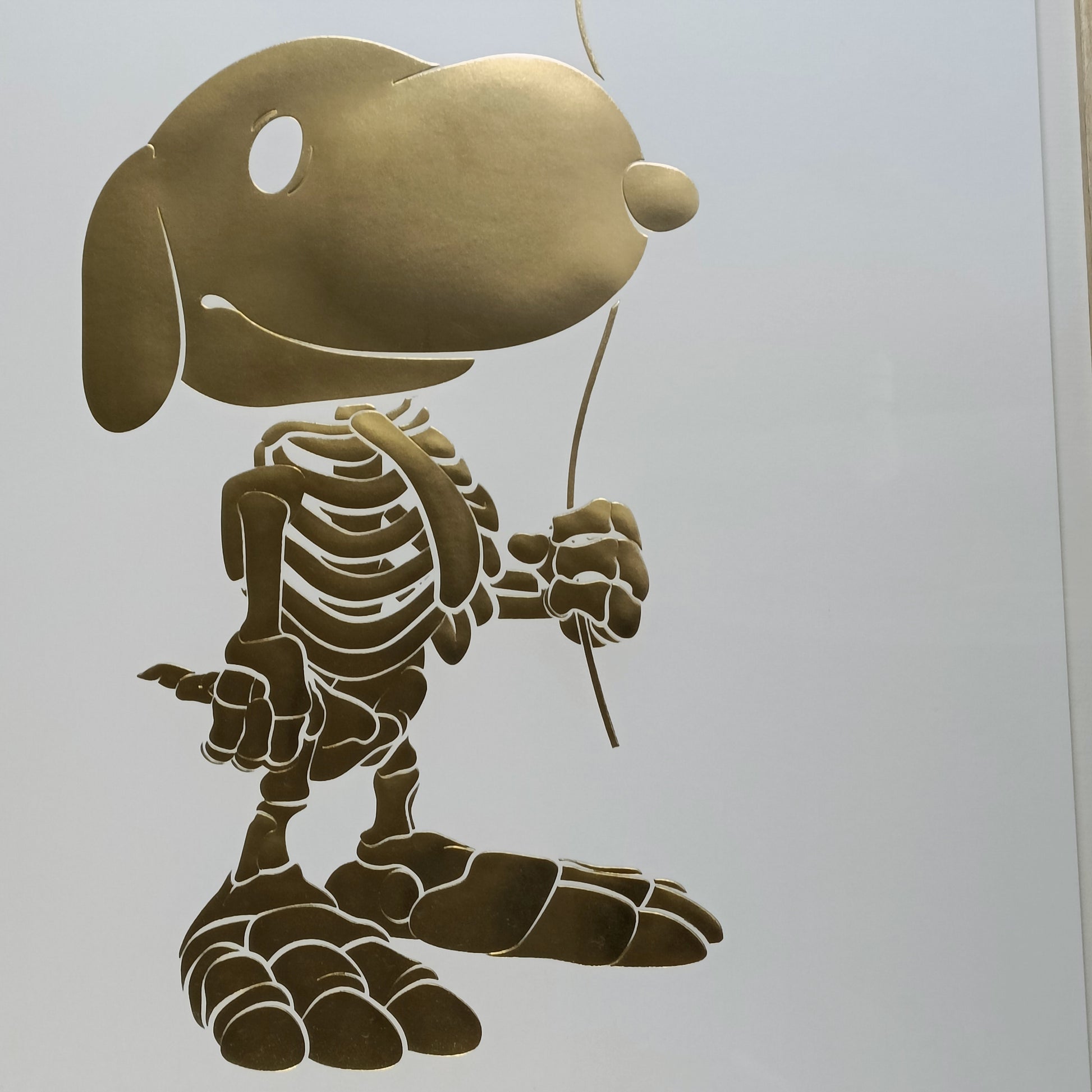 Limited edition print "Heart of Gold (Snoopy)" by Alessandro Paglia, numbered 66 of 195, featuring Snoopy artwork.