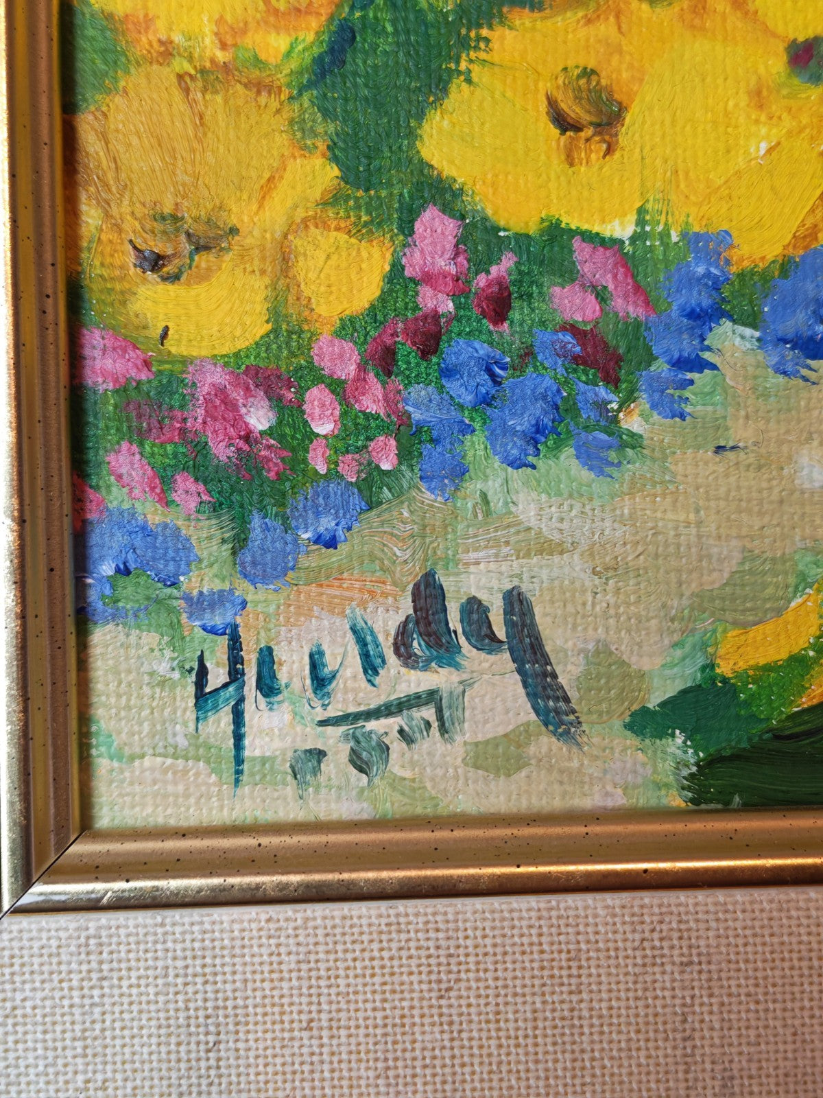 HEDDY KUN "Tuscan Gold" Signed Framed Original Oil on Canvas