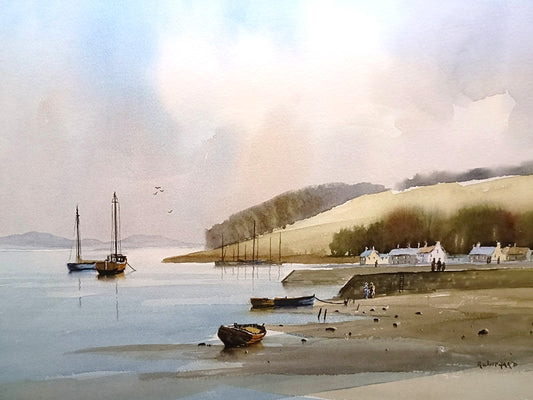 RAYMOND WITCHARD Original Watercolour Painting Welsh Coastal Scene