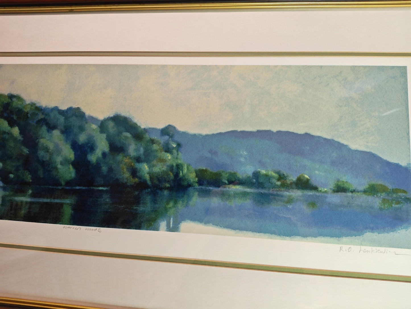Limited edition signed print "Warren Woods" by Robert Lenkiewicz, number 358 of 375, featuring detailed woodland artwork.
