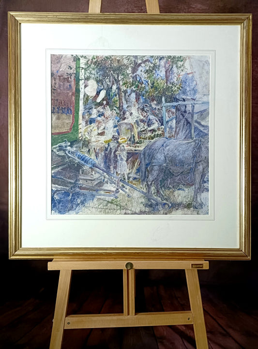 CLAUDE BENDALL (1891-1970) Original Signed Gouache Painting, "Fete Day"