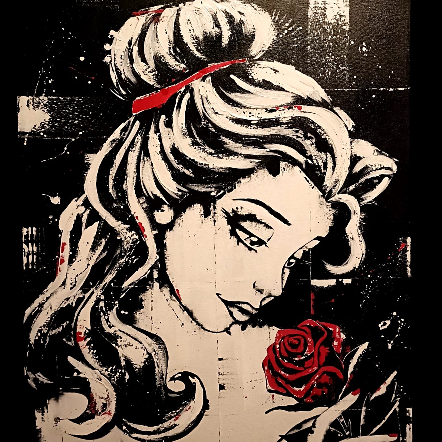 SARAH HOLMES Large Original Oil Painting on Canvas "Belle"