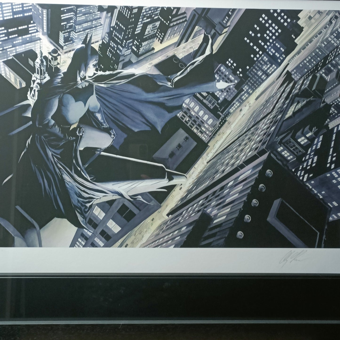 ALEX ROSS Signed Framed Limited Edition Print Batman: Knight Over Gotham 165/195