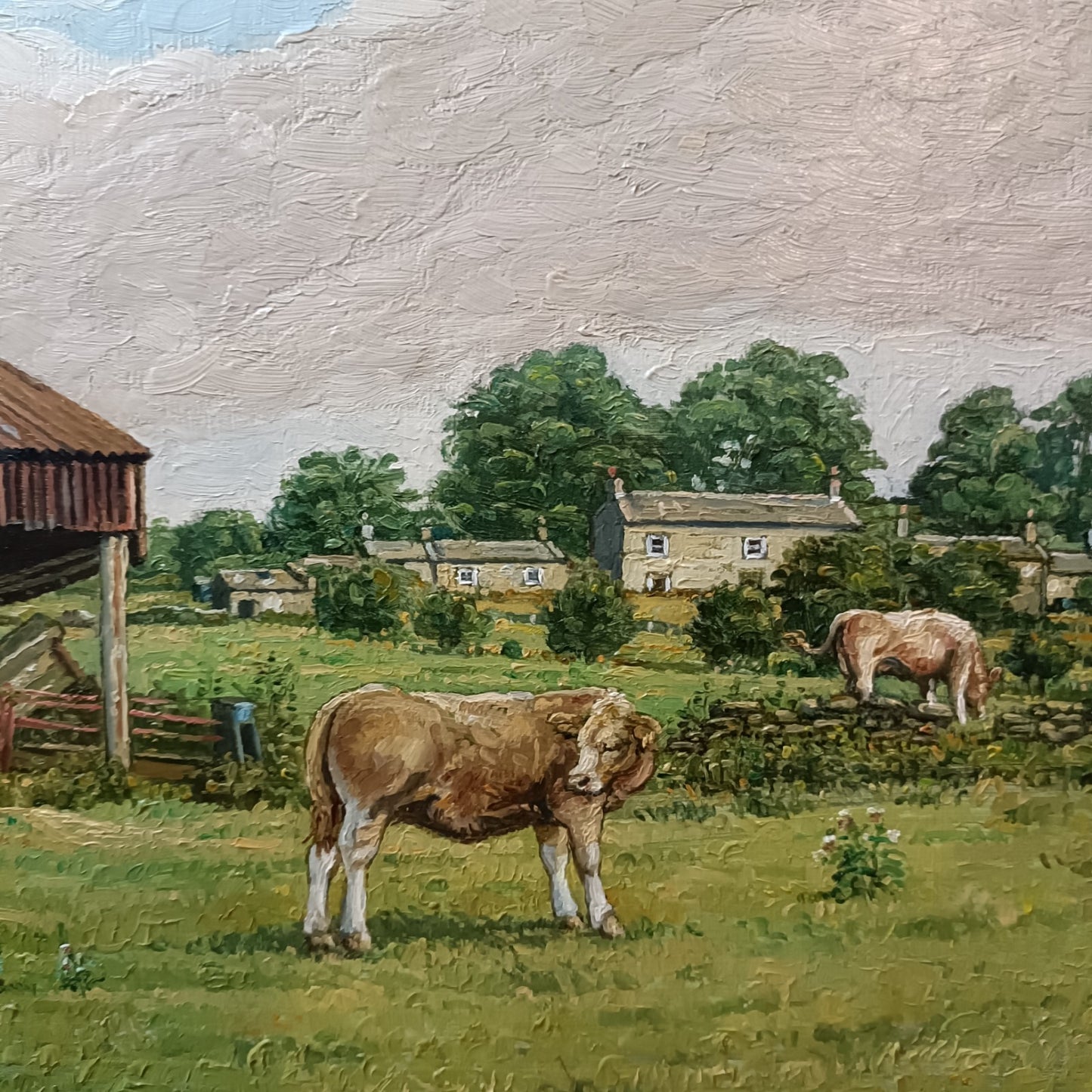 ALAN HOLTBY BROWN Original Oil Painting on board "A Yorkshire Meadow"