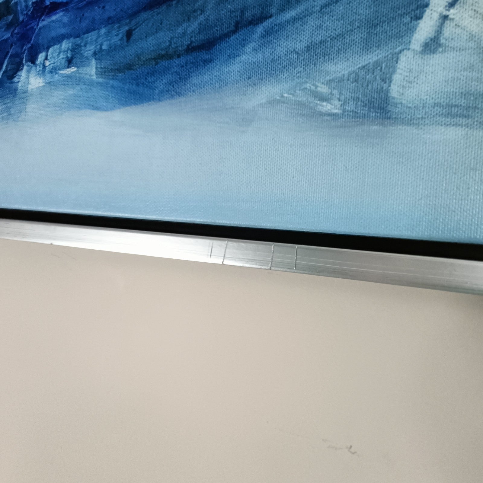 Signed original oil painting "On The High Sea" by Jean-Claude Barthel, depicting a maritime scene with vibrant colors.
